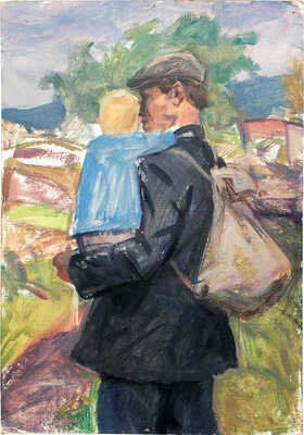 Бабицын Виктор Алексеевич. Этюд к картине "Проводы"